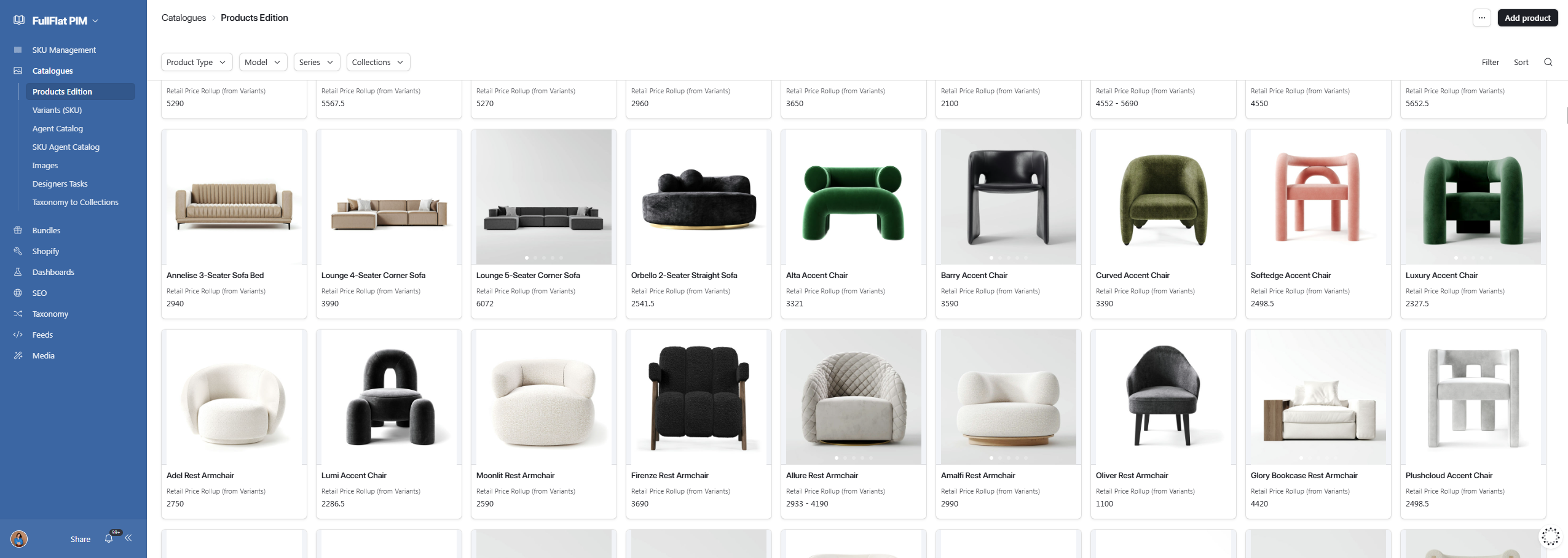 Product enrichment view